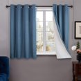 thumbnail image 1 of Cortinas Deconovo con aislamiento térmico y revestimiento, color azul, para dormitorio, ligeras, con ojales, 132 x 137 cm, 2 paneles, 1 of 7