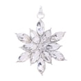 thumbnail image 2 of Colgante cristalino del copo de nieve, colgante del neckalce del copo de nieve, regalo de la Navidad, sistema del regalo de la joyería, regalo de las mujeres, colgante de la flor, joyería del, 2 of 9