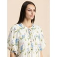 thumbnail image 6 of Moomaya Womens Oversize Viscose Tunic Top, Lantern Sleeves Summer Top, 6 of 9
