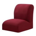 thumbnail image 1 of Fundas elásticas para sillas de comedor, fundas clásicas lisas para sillas, protectores de sillas Vino rojo, 1 of 9