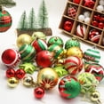 thumbnail image 4 of KAMUGO Christmas Ball Ornaments 44pcs Set , 2.4" Christmas Tree Red Gold Ball Decorations Boxed, 4 of 7