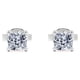 thumbnail image 1 of Pendientes Tipo Botón Solitario JeenMata con Diamante de Talla Cojín de 0,38 Quilates y 4 Puntas Chapado en Oro Blanco de 18 K sobre Plata, 1 of 5