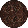 thumbnail image 1 of Ahgly Company Machine Washable Indoor Round Persian Brown Traditional Area Rugs, 7' Round, 1 of 4