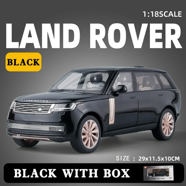 Large 1:18 Land Rover Range Rover SV2022 Off-road SUV Vehicle Diecast Metal Alloy Car Model Car Model Sound & Light Gift For Kid black box
