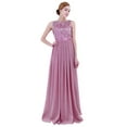 thumbnail image 3 of YIZYIF Womens Ladies Embroidered Chiffon Bridesmaid Dress Sleeveless Long Evening Party Prom Gown Maxi Dress Plum 6, 3 of 6