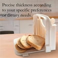 thumbnail image 3 of Bread Slicer for Homemade Bread, Plastic Bread Slicer Machine and Compact Bread Slicing Guide 4 Sizes Bread Loaf Slicer Thin Bread Cutter, Foldable and Manual Bread Slicer for Kitchen, 3 of 5