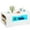 White, variant on Dextrus LED Coffee Tables High Glossy Center Table with 2 Sliding Drawers and Open Side Shelf, White