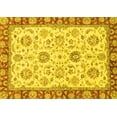 thumbnail image 1 of Ahgly Company Machine Washable Indoor Rectangle Oriental Yellow Modern Area Rugs, 7' x 10', 1 of 4