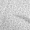 thumbnail image 1 of oneOone Polyester Spandex White Fabric Conversational Print Dress Material Fabric Print Fabric By The Yard 56 Inch Wide, 1 of 4