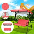 thumbnail image 5 of pdqouc Porch Swing Replacement Canopy Cover Set, Sun Shade Awning Top 142x120x18cm and Seat Cover 150x150x10cm, for Outdoor Garden Patio Yard, Easy Install, 5 of 9