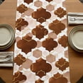 thumbnail image 5 of Table Runners 72 Inches Long Dress Scarves, Brown Geometric Moroccan Farmhouse Kitchen/Dining Table Runner, Coffee Tablerunners, Abstract Art Coffee Ombre Modern 14x72 Inch, 5 of 9