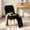 Black, variant on Pink Vanity Chair with Storage, Folding Dual‑Mode Backrest, Faux Rabbit Fur Soft Padded Makeup Stool, Solid Wood Anti‑Slip Legs, 330LB Max Static Load for Bedroom & Dressing Room