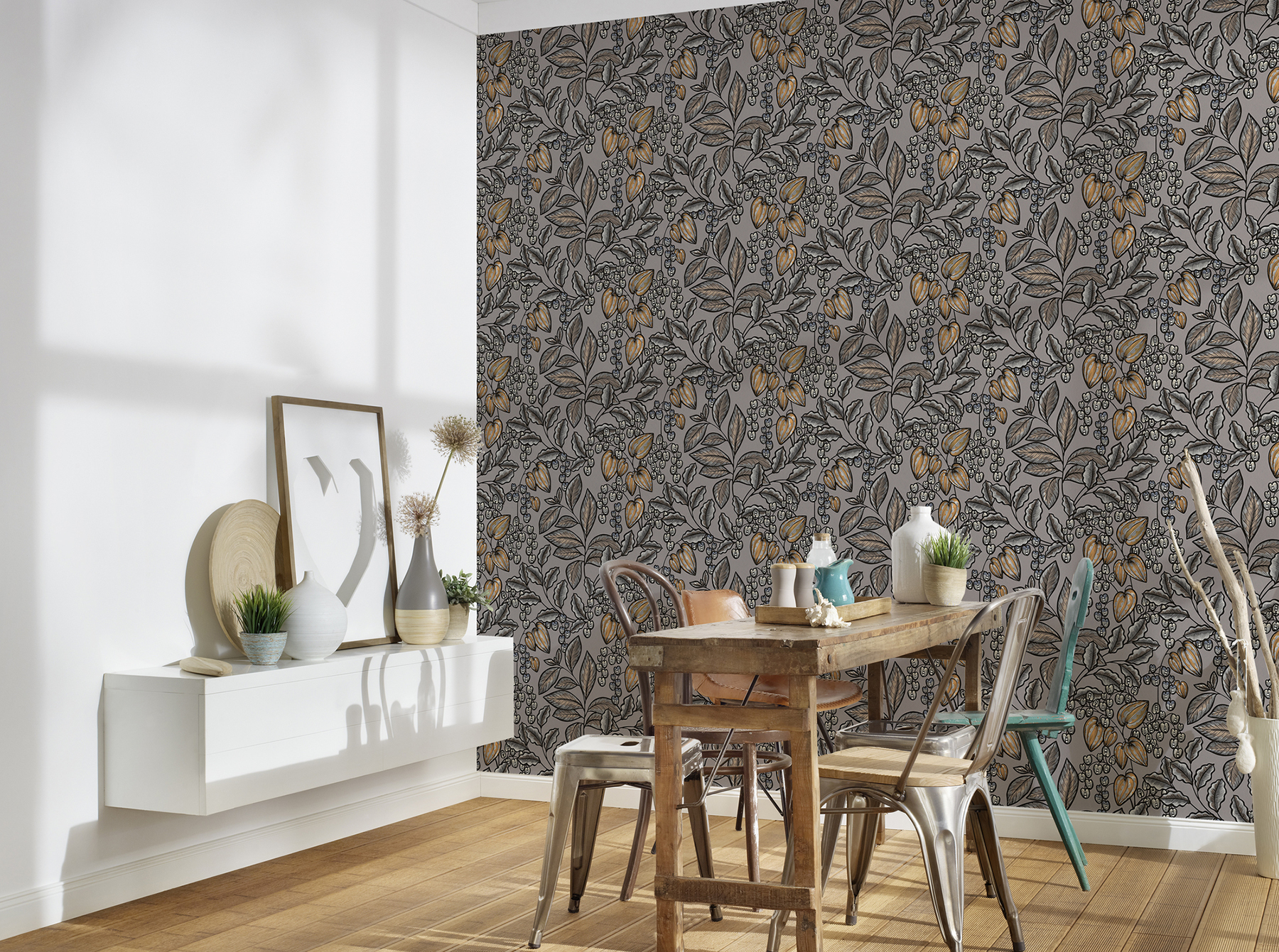 AS Creation Leif Grey Vine Trail Wallpaper
