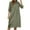 Army Green, variant on Admvng Womens Dresses Fashion Casual Sexy Round Neck Summer Button Dress S-2XL