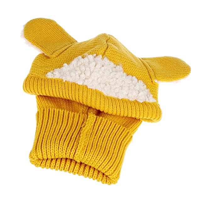 Sombrero caliente con capucha Bufanda Orejeras Gorro de punto Amarillo Sunnimix Bufanda con capucha con orejeras