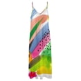 thumbnail image 5 of Robe Sans Manches Aquarelle Abstraite Colorée et Lumineuse pour Femmes Robes de Cérémonie Formelles, 5 of 5