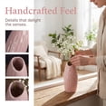 thumbnail image 4 of REGALWOVEN Small Ceramic Bud Modern Cylinder Vase, Matte Ribbed Decorative Flower Vase for Desktop, Shelf & Bathroom, Boho Pink 2.4"L x 2.4"W x 5.1"H, 4 of 6
