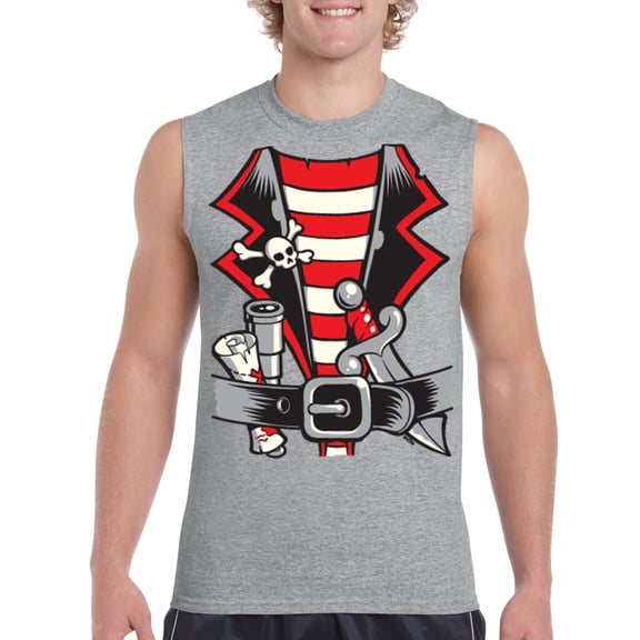 Normal is Boring - Men's Graphic T-Shirt Sleeveless, up to Men Size 3XL - Pirate Costume