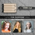 thumbnail image 2 of 5 Barrel Curling Iron Wand, Ceramic Tourmaline Triple Barrels Hair Waver with LCD Display, Temperature Adjustable Hair Crimper, Hair Waving Styling Tools for Women, Christmas Mother's Day Gift, 2 of 8