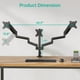thumbnail image 4 of Soporte Monitor Triple WALI Negro con Resorte de Gas Ajustable VESA 75 & 100mm, 4 of 9