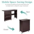 thumbnail image 6 of Best Choice Products Sewing Machine Table & Desk w/ Craft Storage and Trays - Espresso, 6 of 8