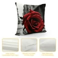 thumbnail image 4 of COMIO  Black Red Rose Flower Throw Pillow Covers Vintage Floral Print Decorative Square Pillow Cases with Hidden Zipper Closure for Sofa Couch Bedroom Living Room Decor, 4 of 5