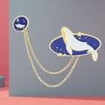 thumbnail image 4 of Bufanda Clips de Cadena Yinane Broche elegante para mujer aleación Estrella ballena, 4 of 8
