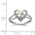 thumbnail image 2 of White Sterling Silver Ring Band Themed Yellow Diamond, 2 of 2