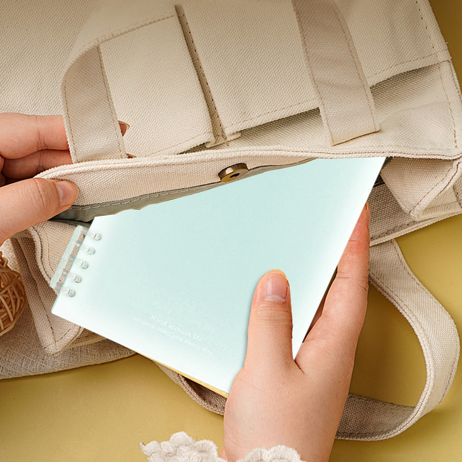 HBBKVI 2 Pack Notebook, B5 Horizontal Thickened Coil Notebook Excerpt Colorful Plastic Cover Notebook Quality Writing Paper No Additive