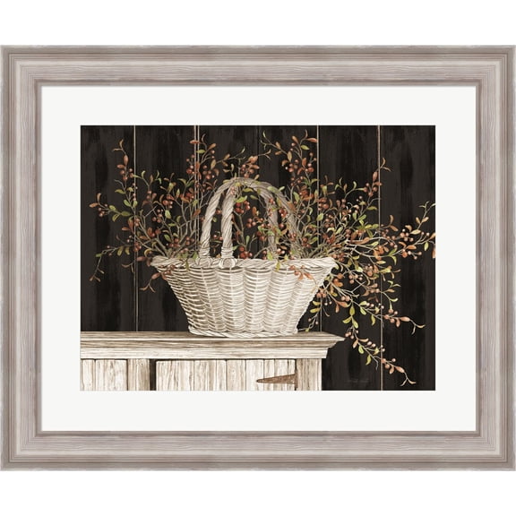 Great Art Now Bittersweet Basket by Cindy Jacobs, Framed Wall Art, 28.5W x 23.5H