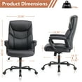thumbnail image 7 of edx Leather Home Office Desk Chair, Big and Tall Chair with Ergonomic High Back, 300lbs, Black, 7 of 7