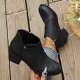 thumbnail image 2 of Taqqpue Women's Ankle Boots Round Toe Side Zipper Low Heel Comfortable Short Casual Dress Booties for Women Size 5.5-9.5 Fashion Dress Shoes Fall Winter Footwear Casual Walking Daily, 2 of 10