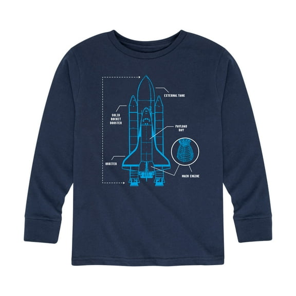 Instant Message - Spaceship Learning - Toddler And Youth Long Sleeve Graphic T-Shirt