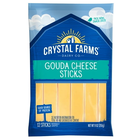 Crystal Farms Gouda Cheddar Cheese Sticks Fresh 12 Count, 9oz