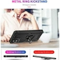 thumbnail image 3 of Designed for Motorola Moto G 5G (2024) Case, Military Grade Protective Phone Case Cover with Enhanced Metal Ring Kickstand [Support Magnet Car Mount] for Moto G 5G (2024), Black, 3 of 7