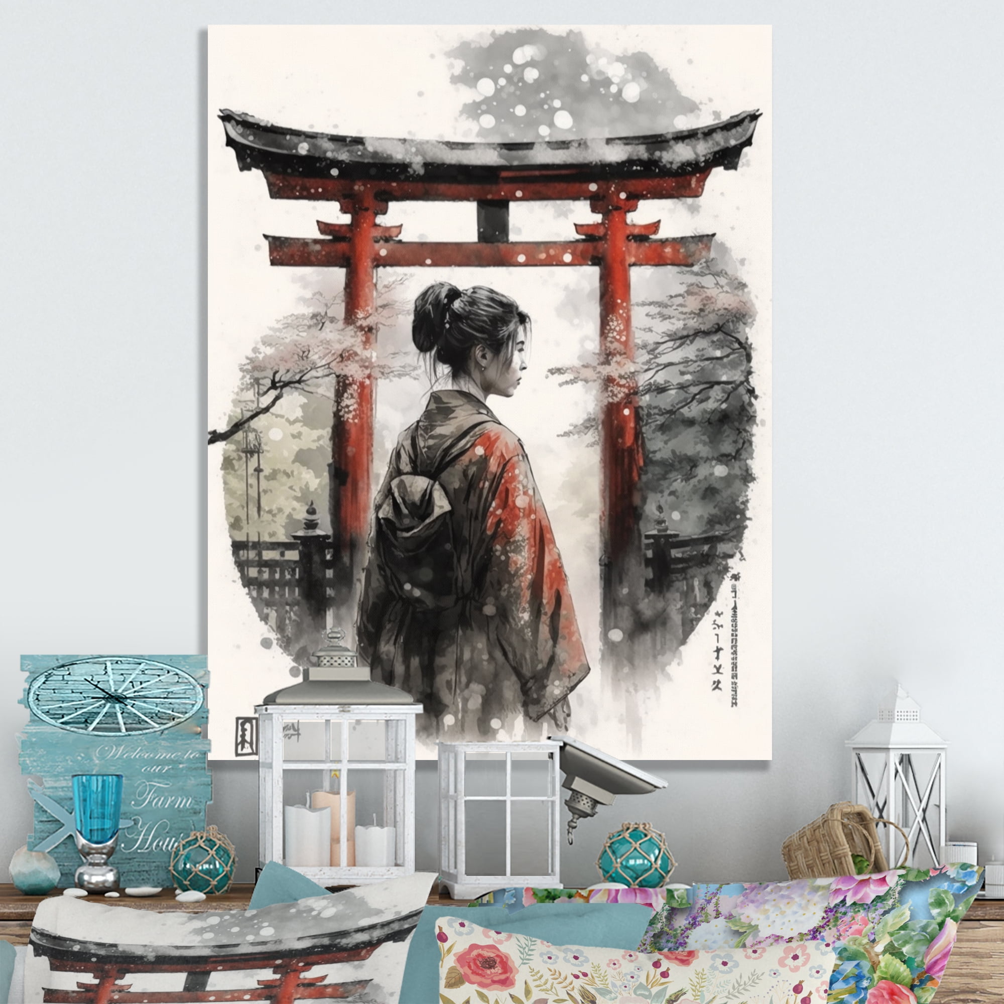 Designart Asian Female II Canvas Wall Art