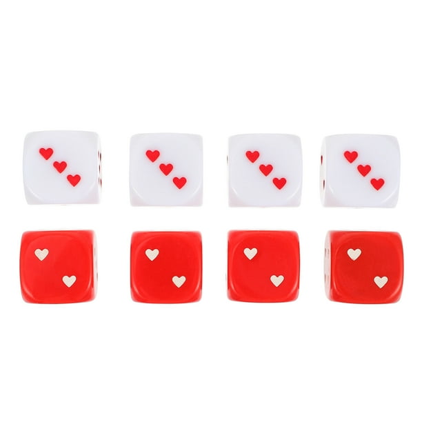 BRIGHTFUFU 8PCS CHIC DICES JUEGOS JUNTOS DICE PROPS APRES CREATIVE DICE TOYS PARA JUEGOS DE PRESENTE