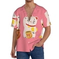 thumbnail image 3 of Sigee Cute Cat Print Men's Shirts Casual Button Down Short Sleeve Summer Beach Shirt Hawaiian Vacation Shirts Tee Shirt-Medium, 3 of 7