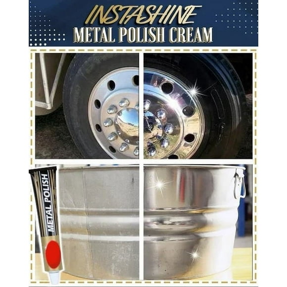 Cagogo under $5 2Pcs Metal Polish Cream, Metal Polish Cream German Formula,Metal Polishing Paste Restoration,Copper Brass Silver Polish,Grinding Polishing Compound,Non Abrasive Metal Cleaner