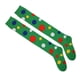 thumbnail image 2 of FELTECHELECTR 1 par de medias de payaso para cosplay con estampado de lunares, calcetines largos por encima de la rodilla, para fiestas, disfraces, espectáculos y baile (verdes), 2 of 6