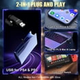 thumbnail image 6 of 2.4GHz Wireless Gaming Headset for PS4/PS5/Switch/PC, Bluetooth Over Ear Headphones with ENC Noise Cancelling Mic,7.1 Stereo Surround Sound, 40mm Drivers, RGB Light, 45H Battery Gaming Headphone, 6 of 12