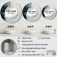thumbnail image 4 of Designart "Monochrome Paint Minimalist Corner" Beach Round Mirror Wall Decor Coastal - Large White Round Office Mirror - Round Mirror - 23" x 23", 4 of 6