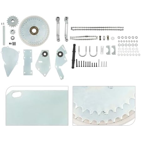 2-Stroke 100cc Bicycle Motor Conversion Kit Gas Engine Kit Bike Jackshaft Kit 415 Chain Fit For Motorized Bicycle Bike Metal Silver New