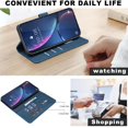 thumbnail image 4 of Wallet Case for Motorola Moto G86 RFID Blocking Flip Cover with Card Slots & Kickstand Blue, 4 of 7