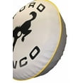 thumbnail image 4 of Classic WHITE Bronco - 35-inch - US Made SpareCover® Brand - Black Print with Yellow Trim - Made for the 6th Generation Bronco Heritage Edition., 4 of 6