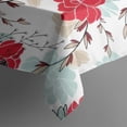 thumbnail image 5 of Pioneer Flower Floral Print Pattern Square Tablecloth,Waterproof Square Table Cover,Wipeable Spillproof Washable Table Cover for Home Kitchen Party Decor 52"x52"(132x132cm), 5 of 6