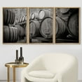 thumbnail image 2 of wall26 Framed Canvas Print Wall Art Set Retro Vintage Black White Wine Barrels Drinks &amp; Cocktails Food Photography Realism Decorative Contemporary for Living Room, Bedroom, Office - 24"x36&q, 2 of 5