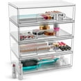 thumbnail image 7 of Acrylic Storage Containers - 4 Pack, Stackable Clear Drawer Organizers for Bathroom, Cabinet, and Home Organization, 7 of 7