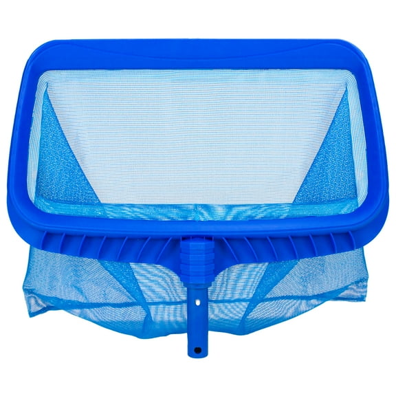 Pool Central Heavy Duty Deep-Bag Swimming Pool Leaf Rake Skimmer Head 19.75" - Blue