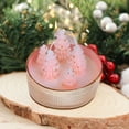 thumbnail image 5 of Harlier Christmas Decorations Indoor, Christmas Tree Cedar Forest Candles, Farmhouse Rustic Xmas Decor for Party Room Table Decor, Xmas Gifts for Women Girls Holiday Birthday (Pink), 5 of 7